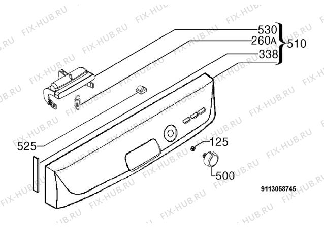 Взрыв-схема посудомоечной машины Electrolux ESF65055W - Схема узла Command panel 037